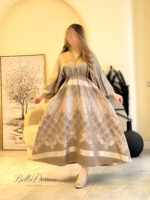 فستان باللون الفضي تركي